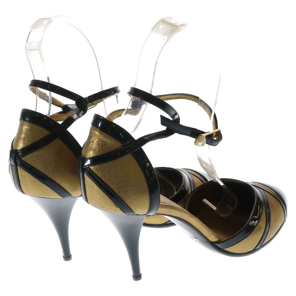 CHANEL ブラウン ストラップ パンプス 安定感のある履き心地☆クラシカルな万能Tストラップパンプス マロン