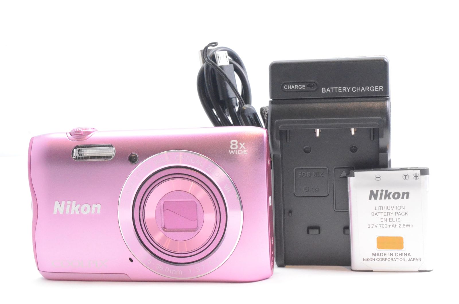 Nikon デジタルカメラ COOLPIX A300 光学8倍ズーム 2005万画素 ピンク A300PK
