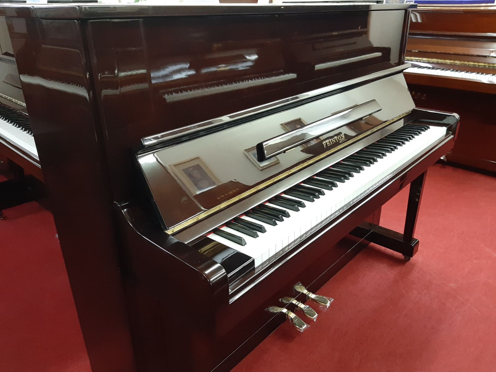 み クリーニング 調整済 5年保証付き ピアノ FEINTON PU-120WSN 木目調