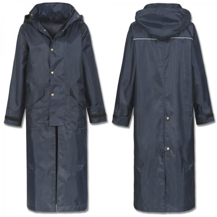 新品アウトレット】ロング丈 レインコート WRC1 XSサイズ（紺ネイビー