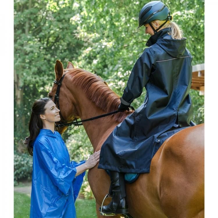 新品アウトレット】ロング丈 レインコート WRC1 XSサイズ（紺ネイビー