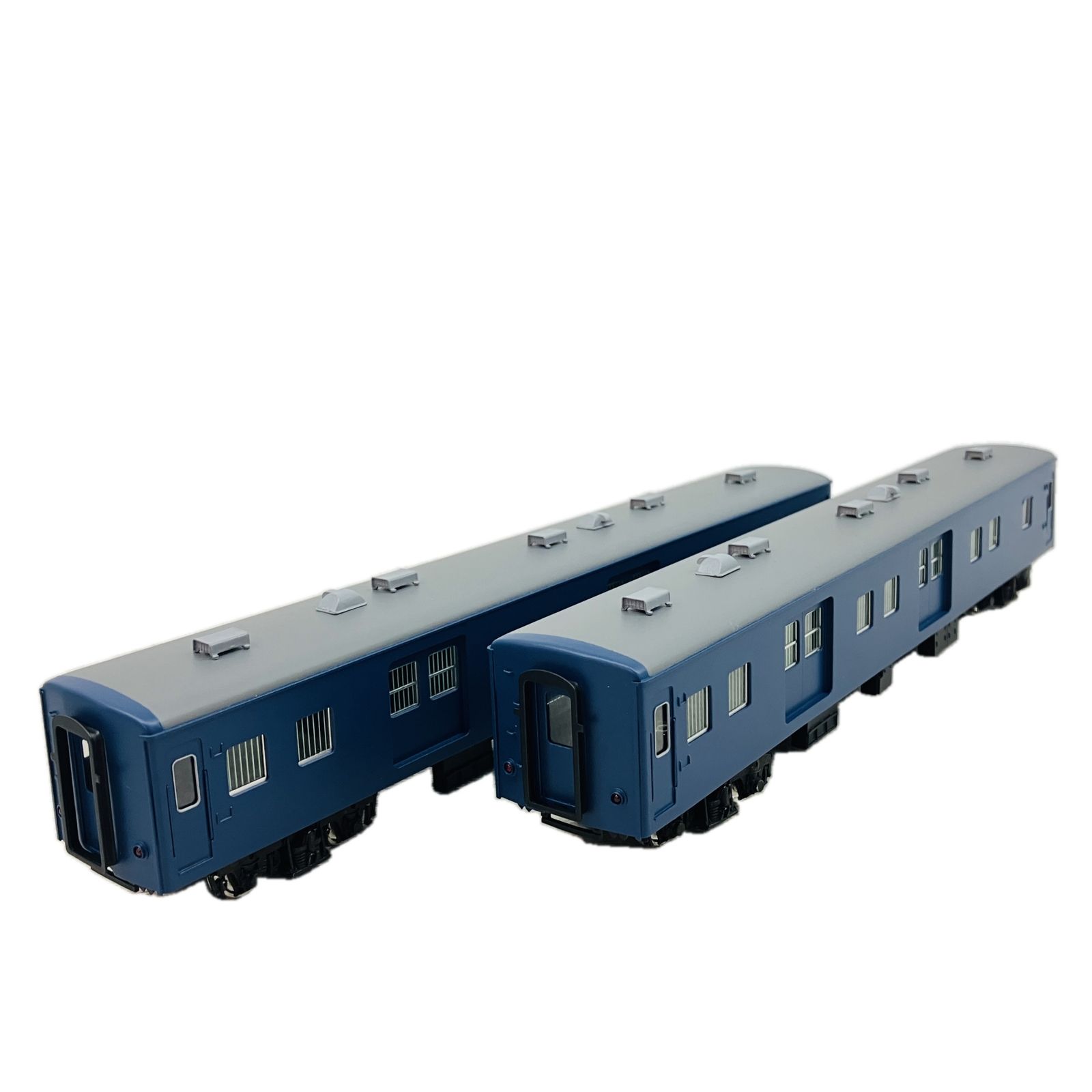 詳細不明 HOゲージ 客車 青 塗装済み キット 2点おまとめ 鉄道模型 C10574267