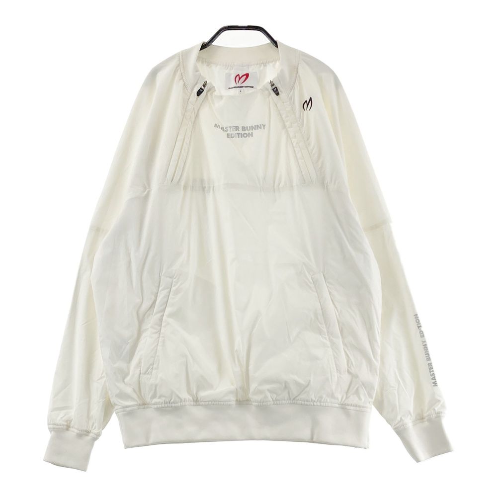 サイズ 4 MASTER BUNNY EDITION マスターバニーエディション 長袖ハーフジップ ブルゾン ホワイト系 240101550105 ゴルフウェア メンズ ストスト