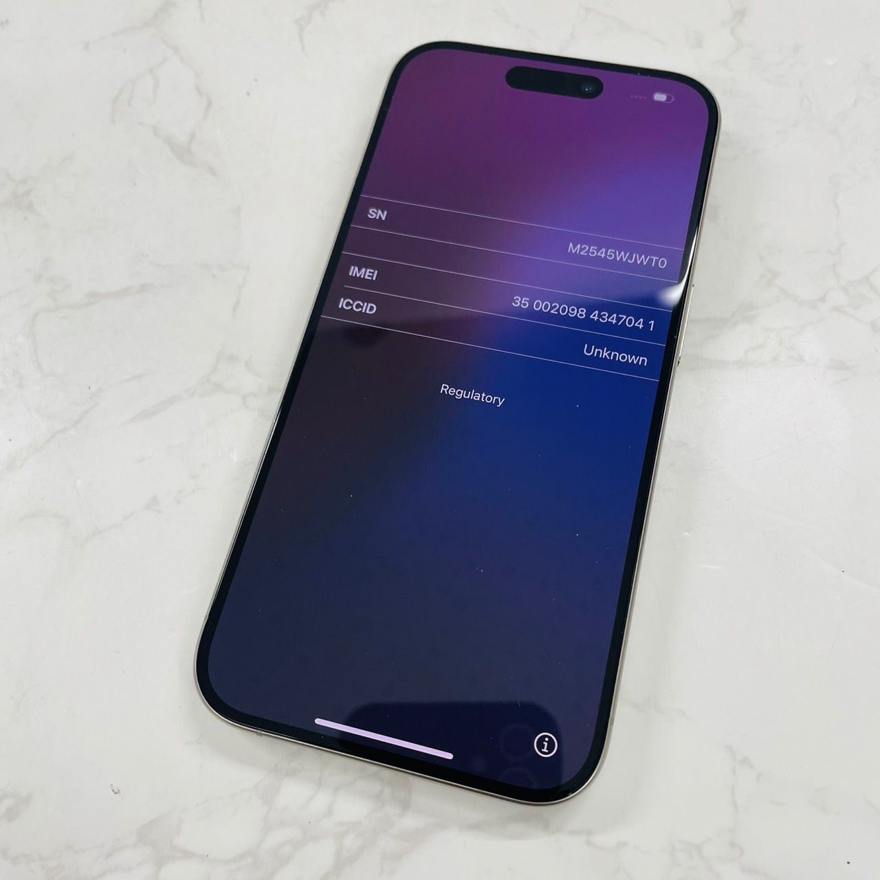 Apple iPhone15 Pro 128GB MTU93J A SBM 350020984347041 89 462回 10月 AppleCare 盗難 紛失プランあり 有効期限 2032年1月18日 WW5376