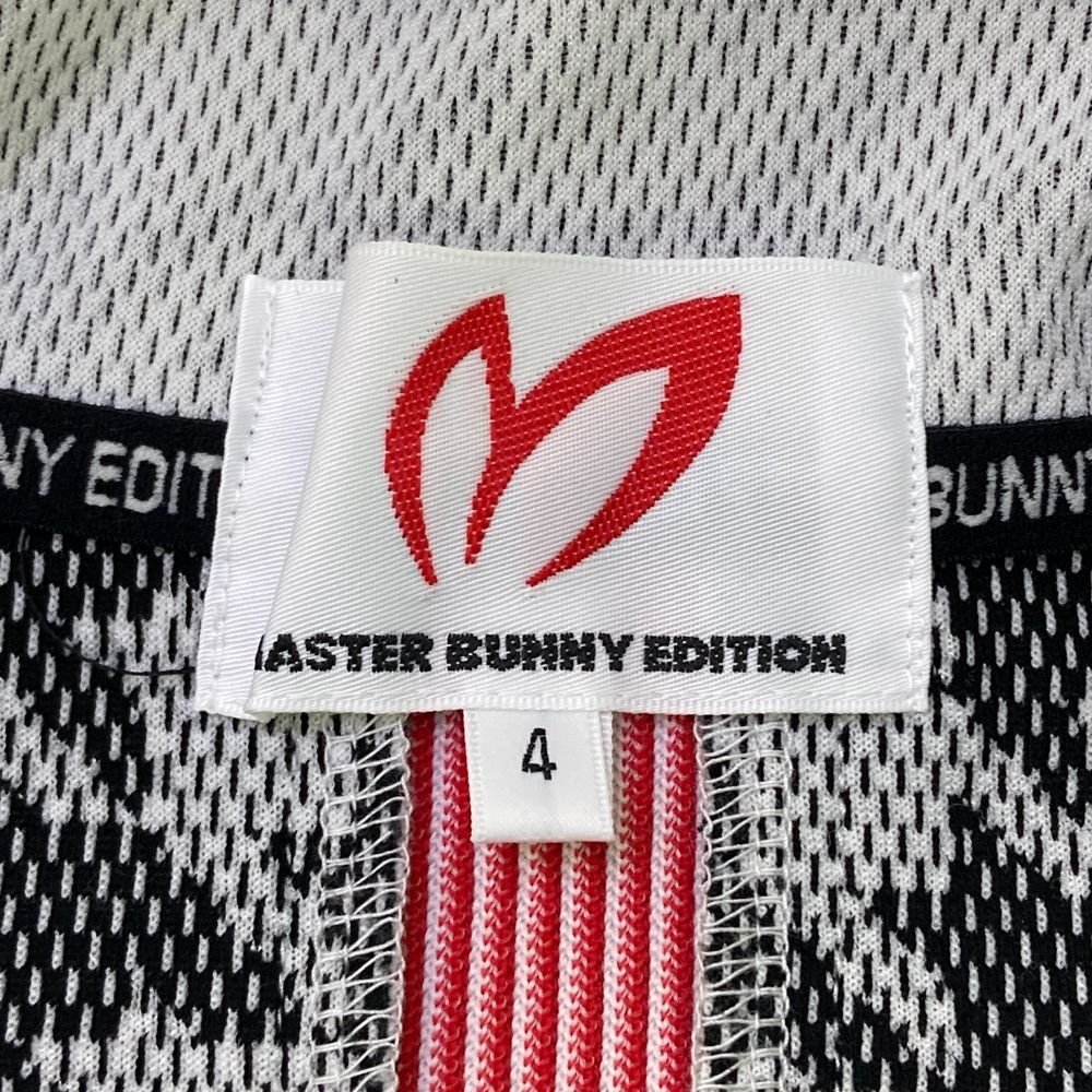 サイズ 4 MASTER BUNNY EDITION マスターバニーエディション 長袖ハーフジップ Tシャツ 千鳥柄 グレー系 240101550107 ゴルフウェア メンズ ストスト LLC-HASEGAWATOSO_COM