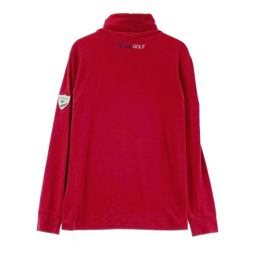 サイズ M BEAMS GOLF ビームスゴルフ タートルネック 起毛 長袖Tシャツ レッド系 240101550195 ゴルフウェア メンズ ストスト