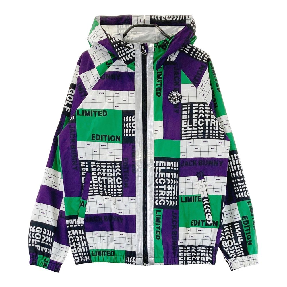 サイズ：2 JACK BUNNY ジャックバニー フード付 ジップジャケット 総柄