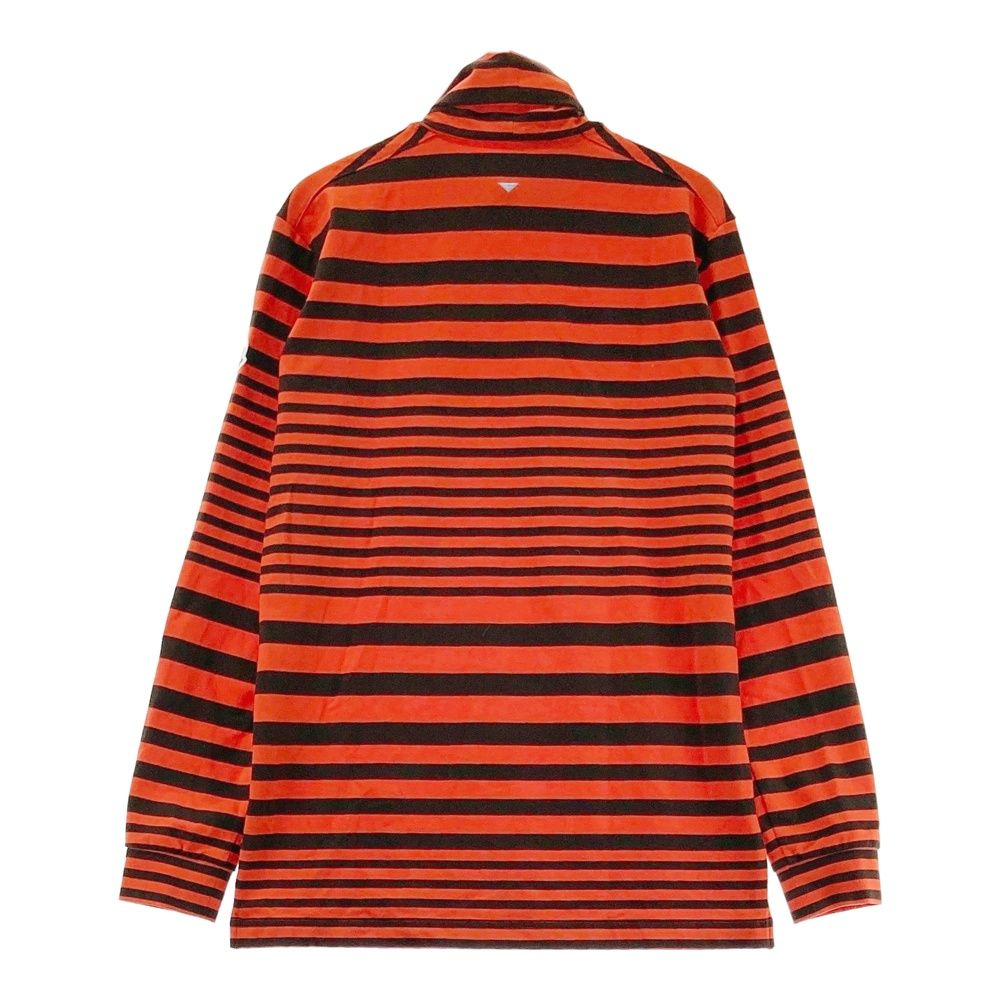サイズ：M AND PER SE アンパスィ  タートルネック 長袖Tシャツ ワッペン ボーダー柄 オレンジ系 [240101551872] ゴルフウェア メンズ ストスト