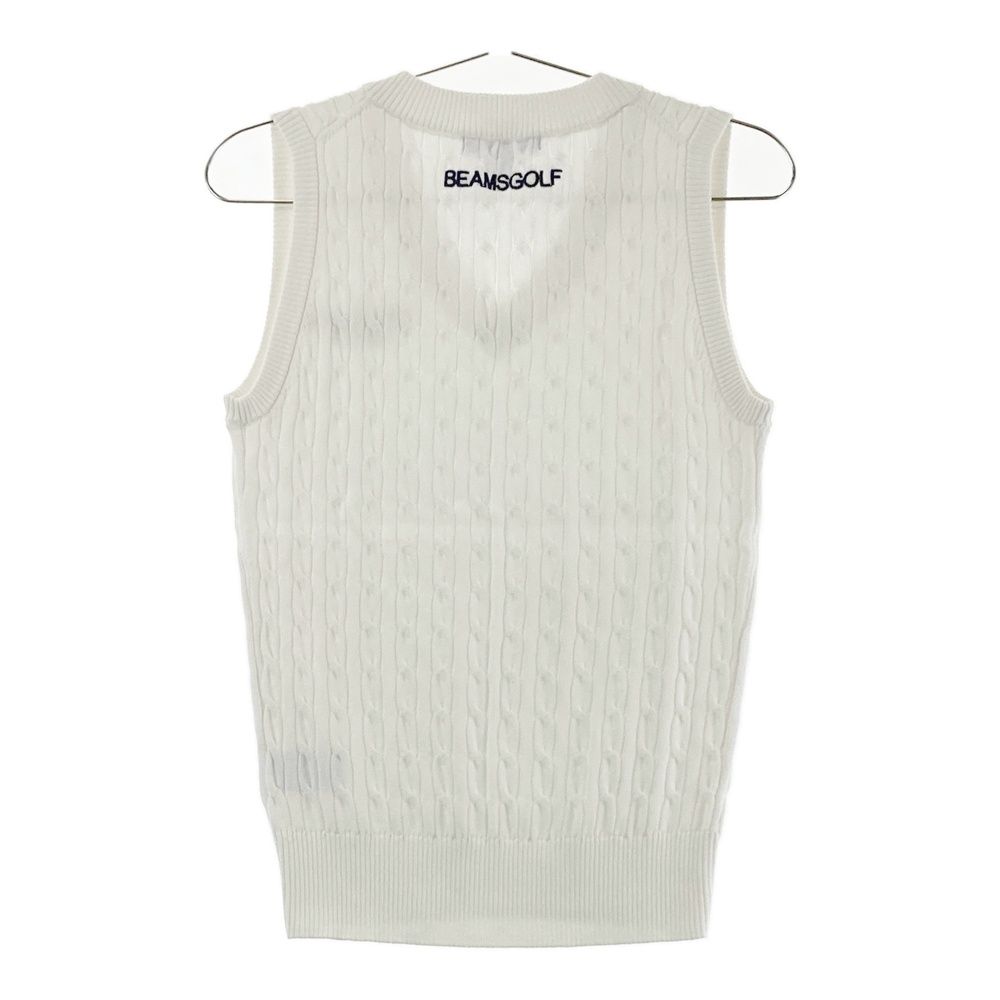 サイズ S BEAMS GOLF ビームスゴルフ ニットベスト ホワイト系 241003000447 ゴルフウェア レディース ストスト