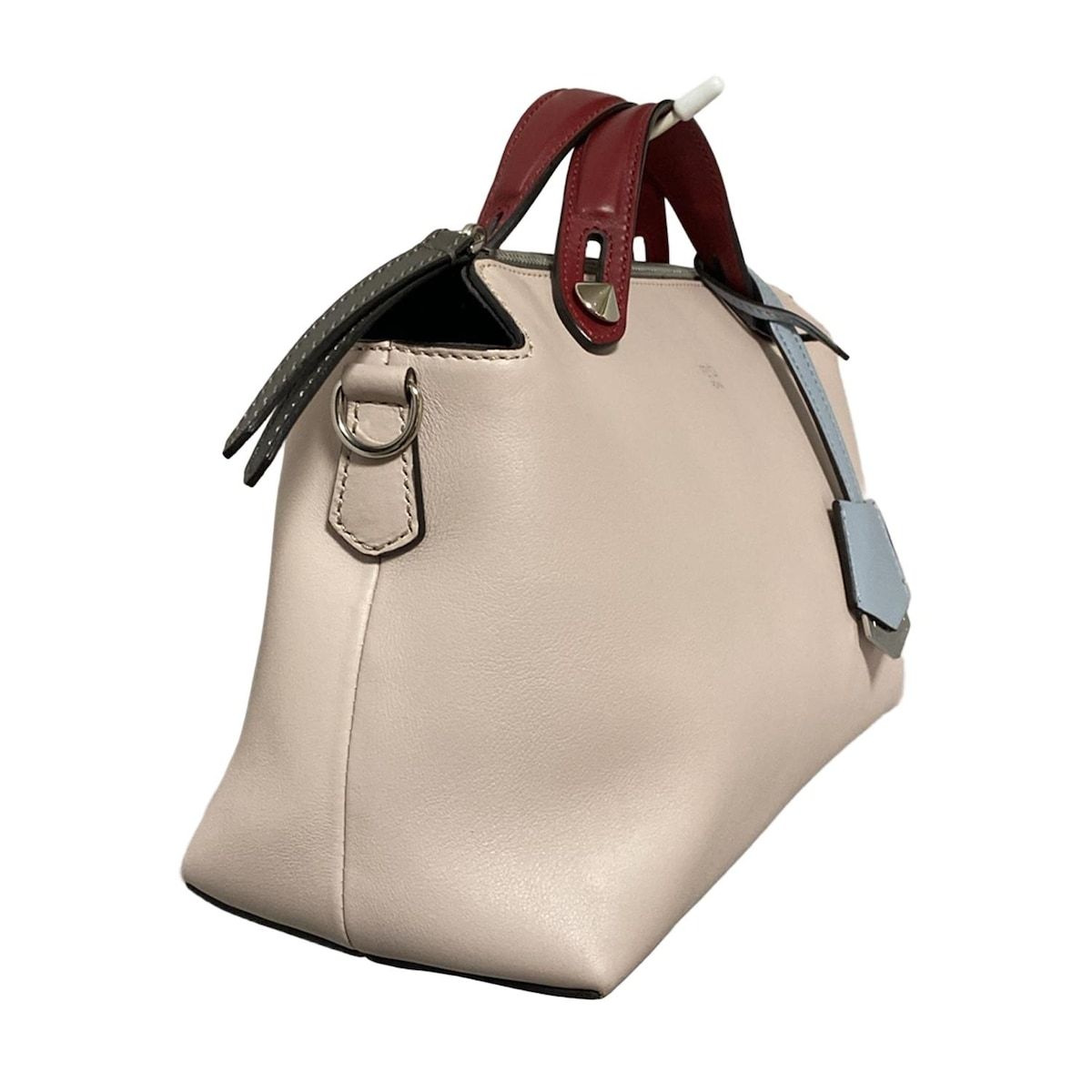 FENDI フェンディ ハンドバッグ バイザウェイ 8BL124 ピンクベージュ×レッド×グレーベージュ レザー