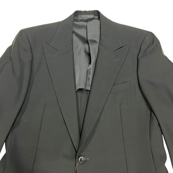 ハンツマン HUNTSMAN スーツ H. HUNTSMAN - SONS カインドウェア KINDWEAR 背抜き 黒 毛 96A7 L～XL メンズ S5X085