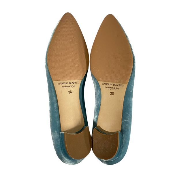 未使用 マノロブラニク MANOLO BLAHNIK フラットパンプス ポインテッド
