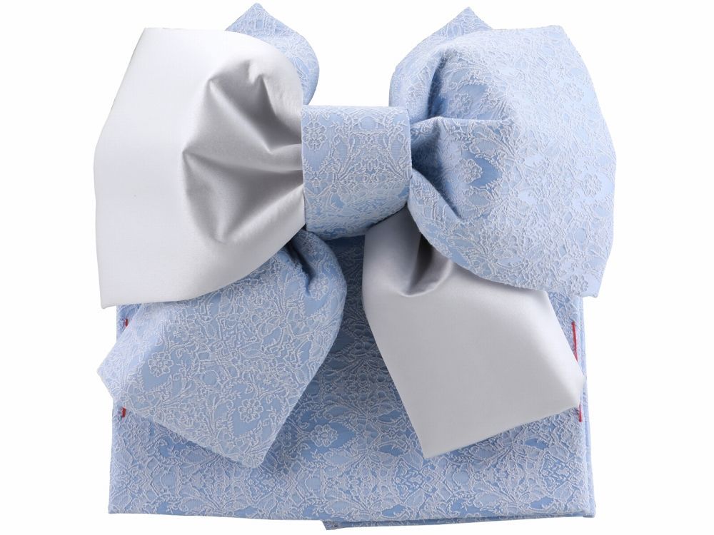 七五三 七歳用 結び帯 大寸 単品 ブルー シルバー da-251-8