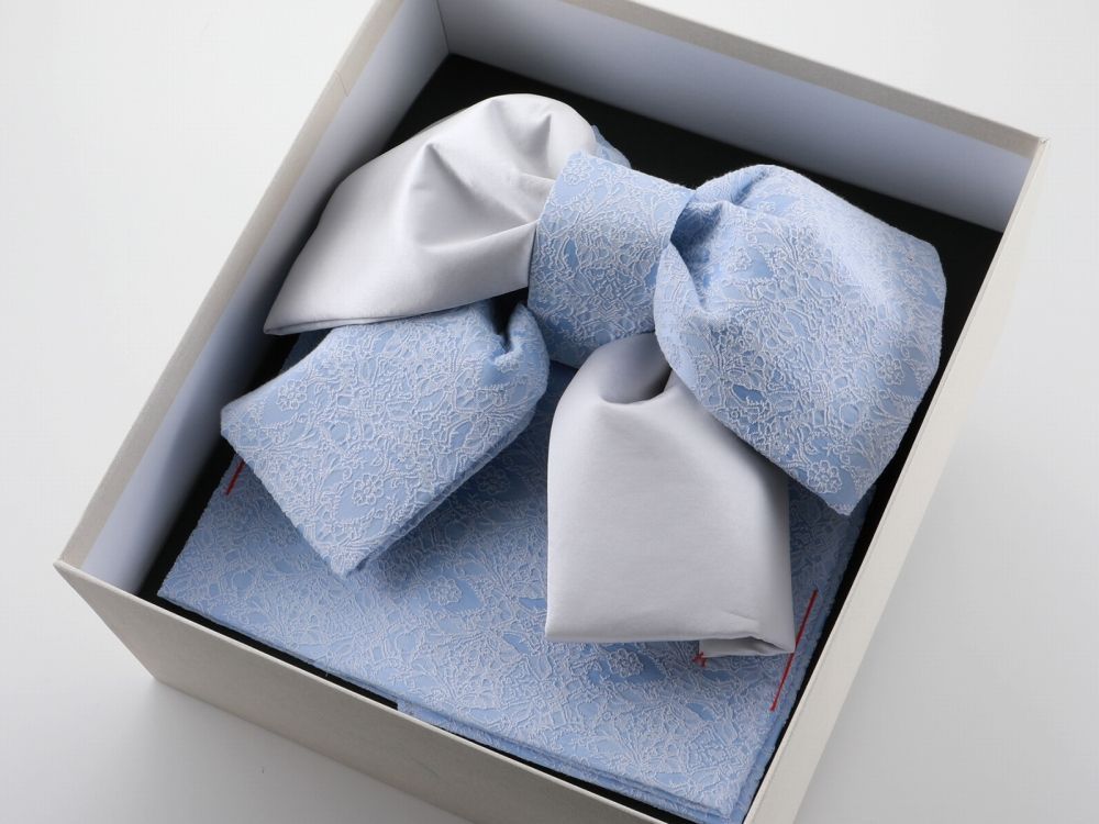  七五三 七歳用 結び帯 大寸 ブルー シルバー da 251 8 七五三 季節 年中行事