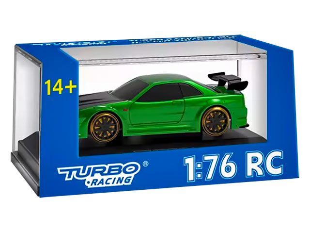 HiTEC TURBO RACING 1 76 C64 Green Drift Car プロポレス C64GS 佐川急便