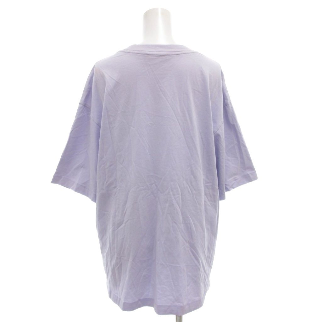 マルニ MARNI ロゴTシャツ カットソー 40 半袖 クルーネック プリント オーバーサイズ 紫 パープル USC 11 GV GY 19