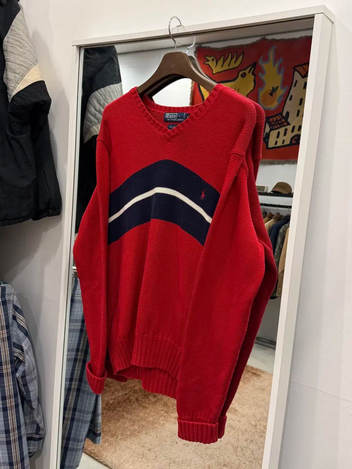 Polo Ralph Lauren ポロラルフローレン Vネック コットン ニット