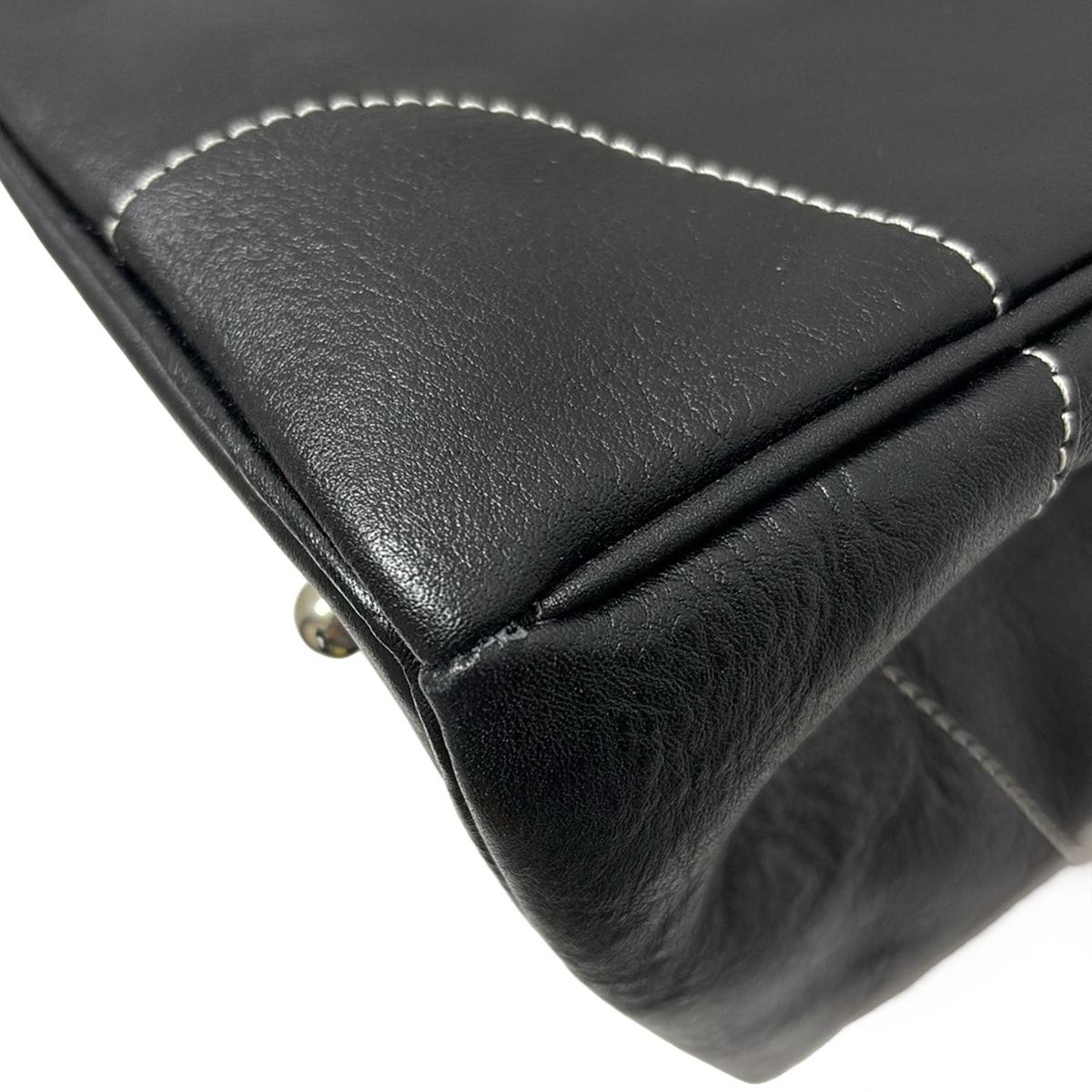 傳濱野 デンハマノ ハンドバッグ - 黒 レザー DECORATOM_COM_BR