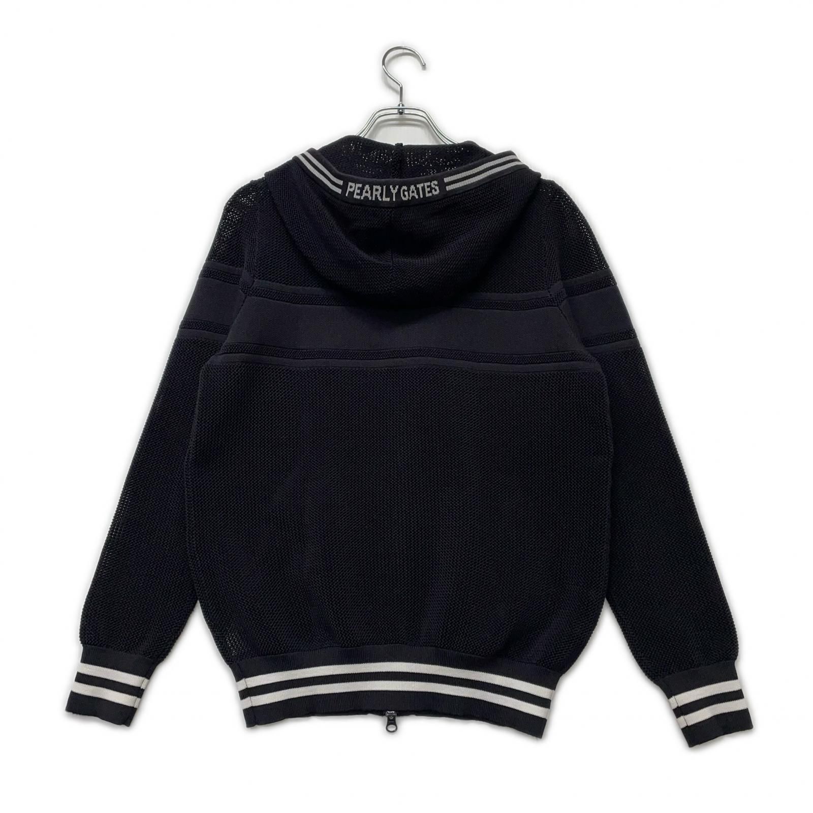 レディース パーリーゲイツ PEARLY GATES ニットアウター 1 M 紺 ネイビー ダブルジップ パーカー