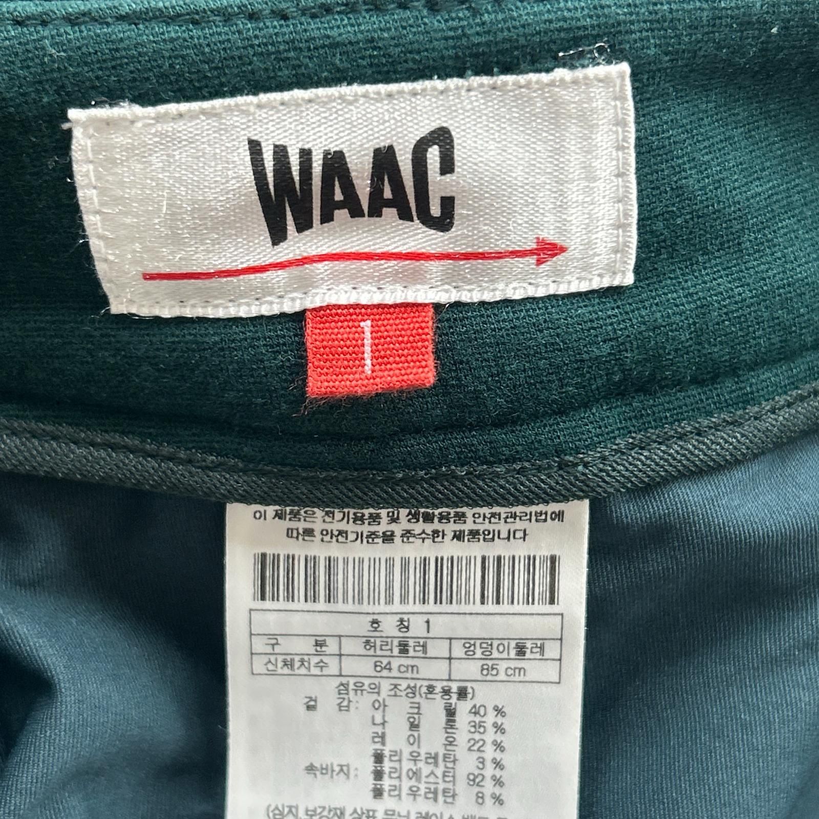 レディース ワック WAAC スカート 1 S 緑 グリーン インナーパンツ一体型 プリーツ LLC-HASEGAWATOSO_COM