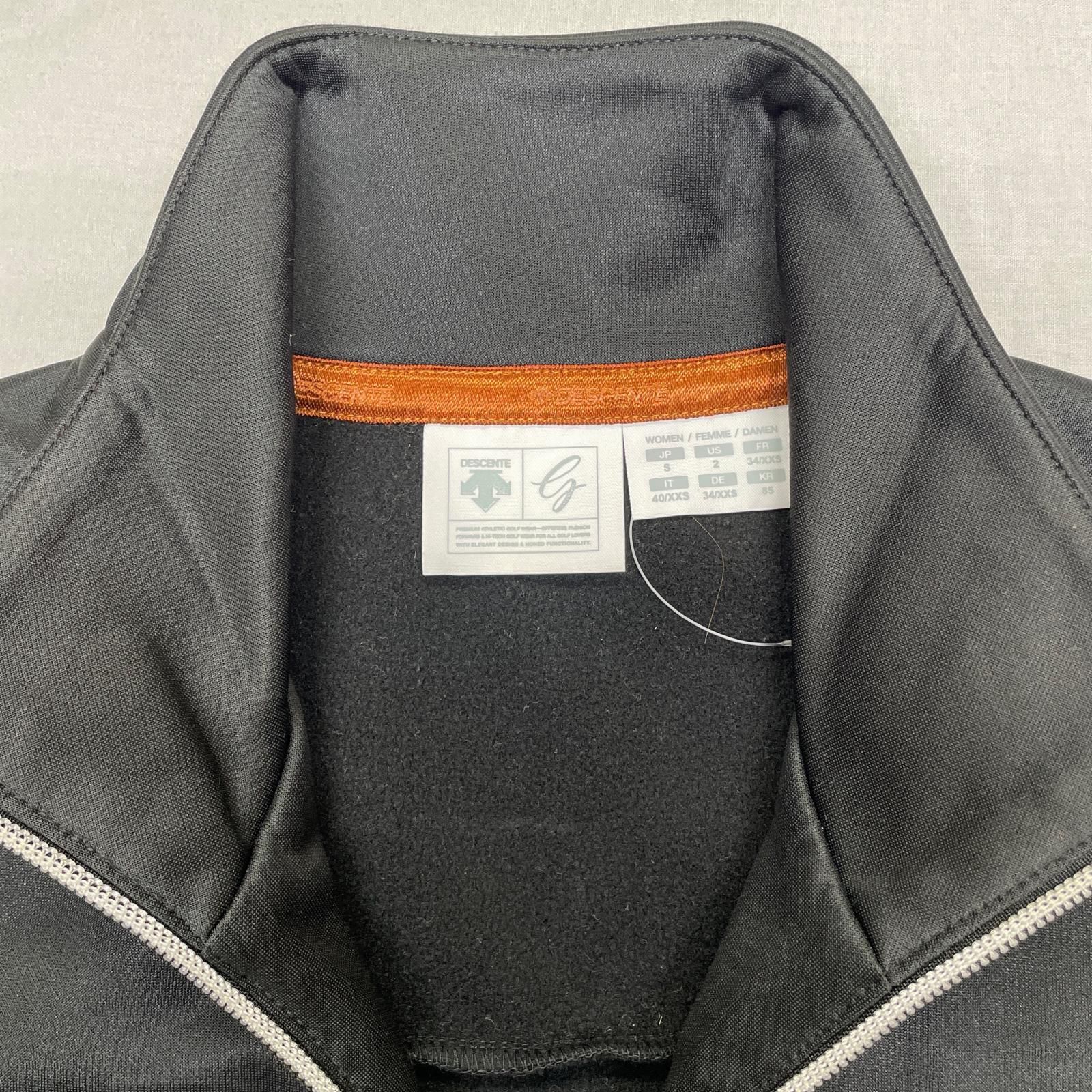 レディース デサントゴルフ DESCENTE GOLF フルジップアウター S 黒 ブラック 裏フリース LLC-HASEGAWATOSO_COM