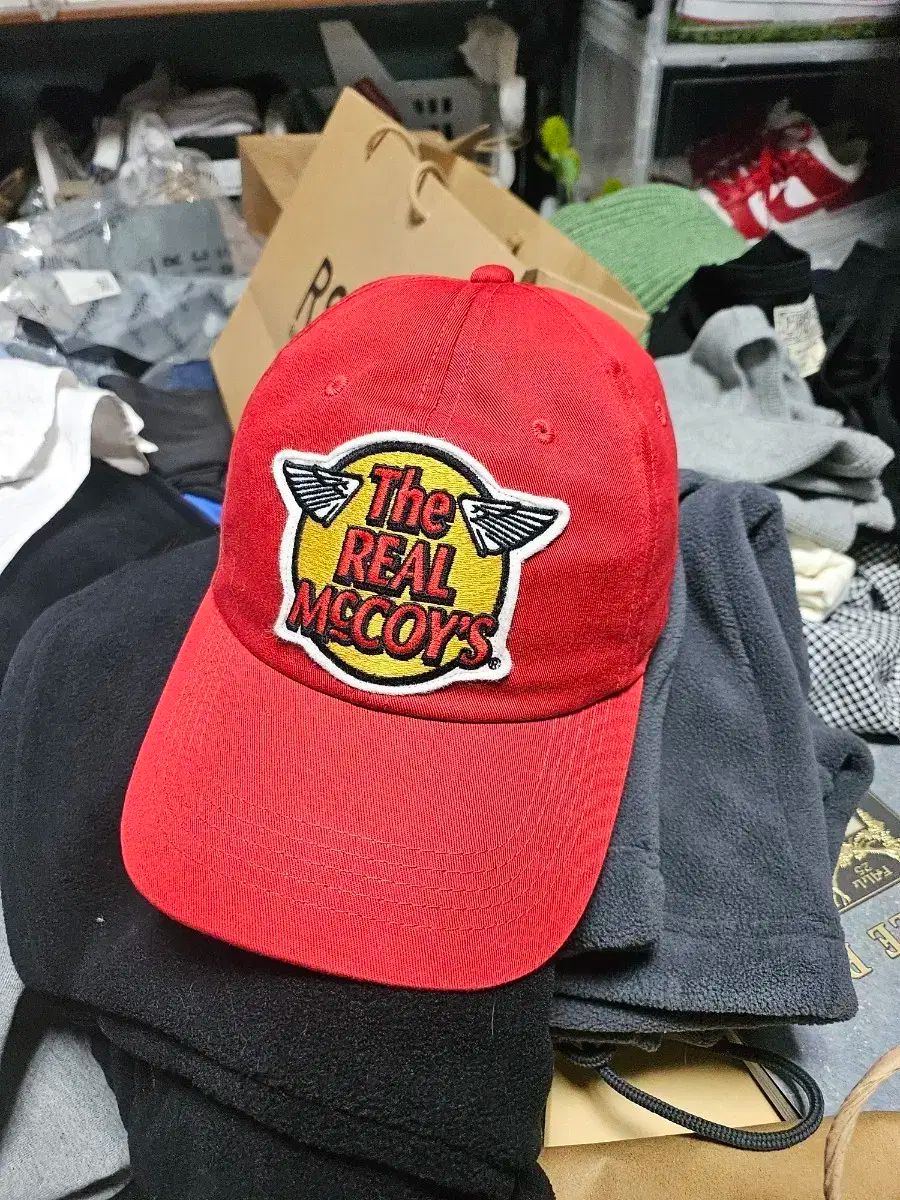 クリーム塗布 The REAL McCOY’S ザ リアルマッコイズ ベースボールキャップ レッド