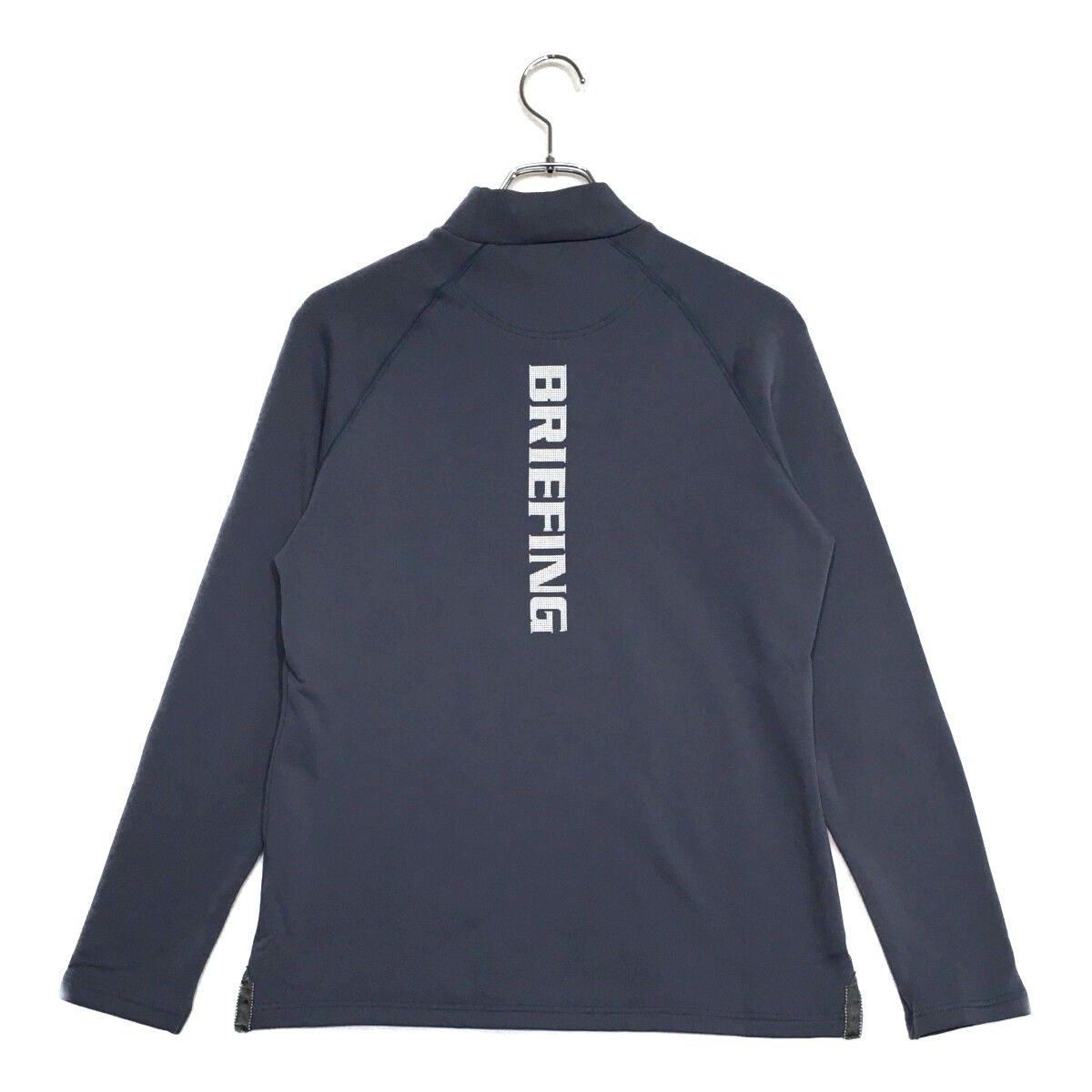 レディース ブリーフィング BRIEFING 長袖シャツ L 青系 ブルー 裏起毛 モックネック