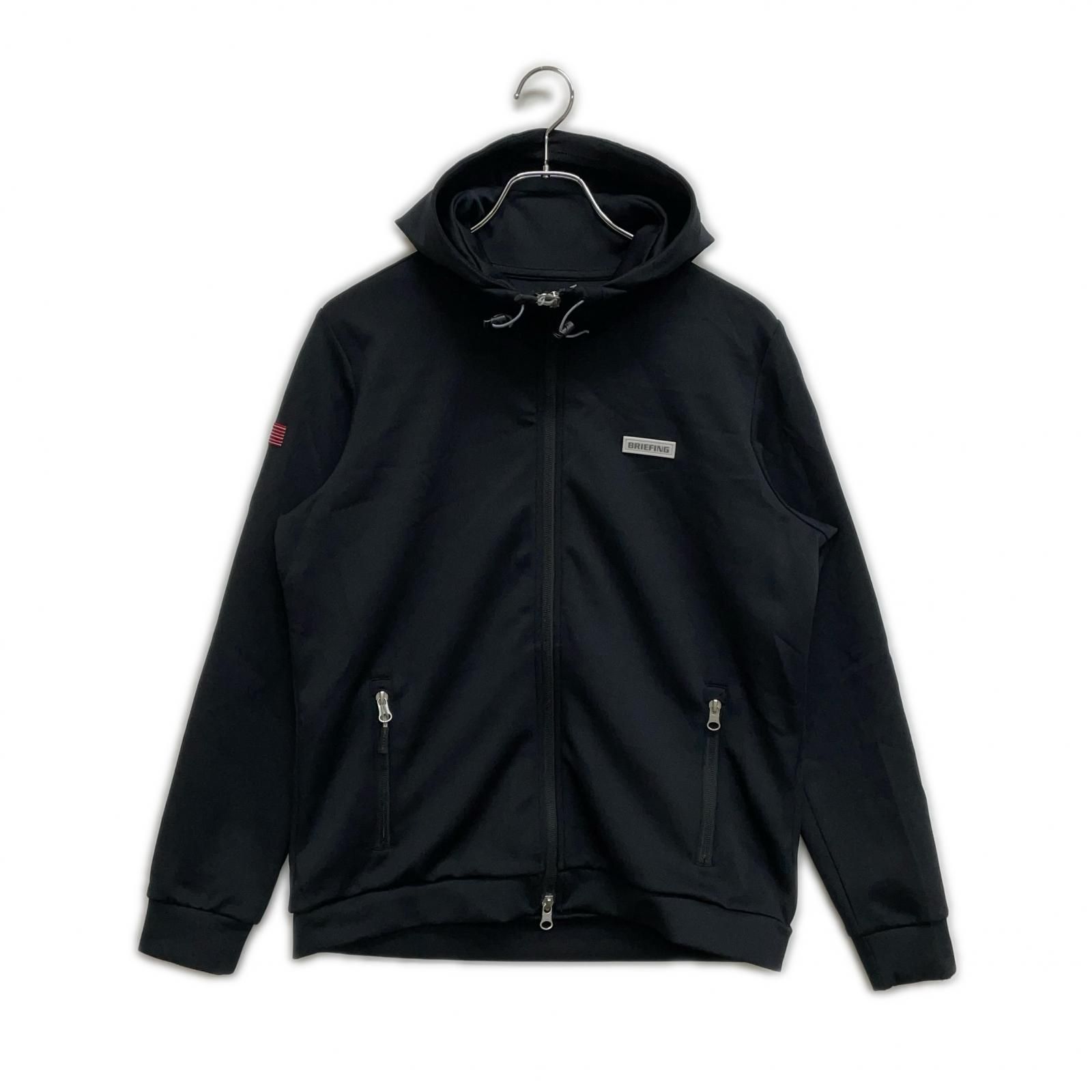 レディース ブリーフィング BRIEFING パーカー L 黒 ブラック ジャージ素材