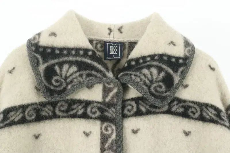 NORWAY WOMEN - S ヘビーウール エスニックパータン コート