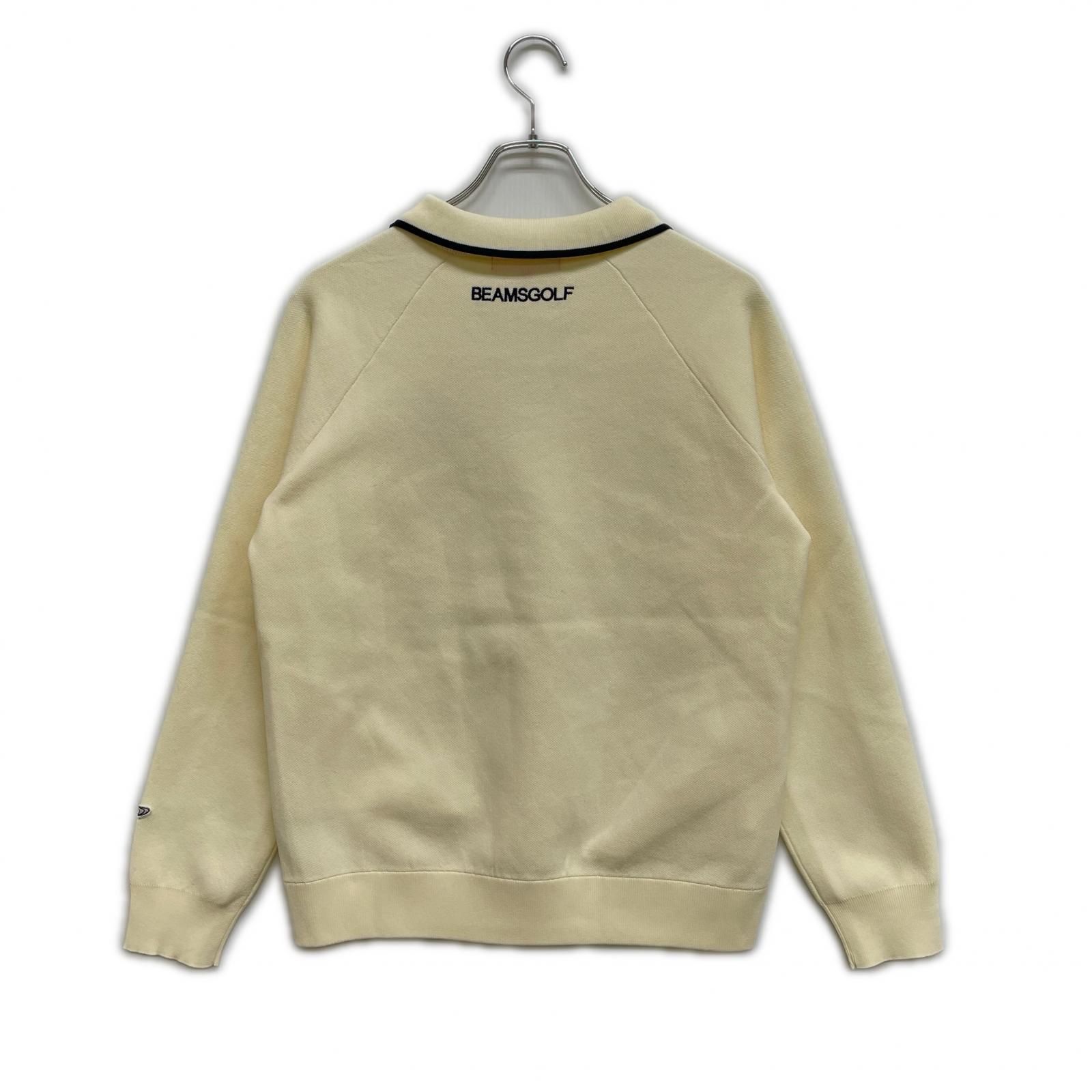 レディース ビームスゴルフ BEAMSGOLF セーター L 白系 アイボリー 襟付き
