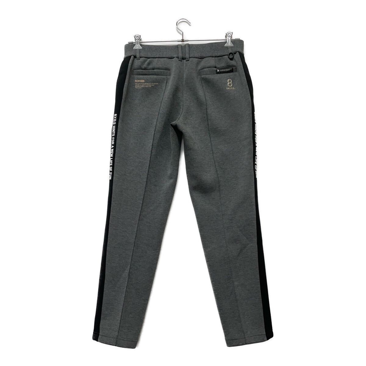メンズ ハチヤーズ 8YARDS パンツ XL グレー ピンタック サイドロゴ