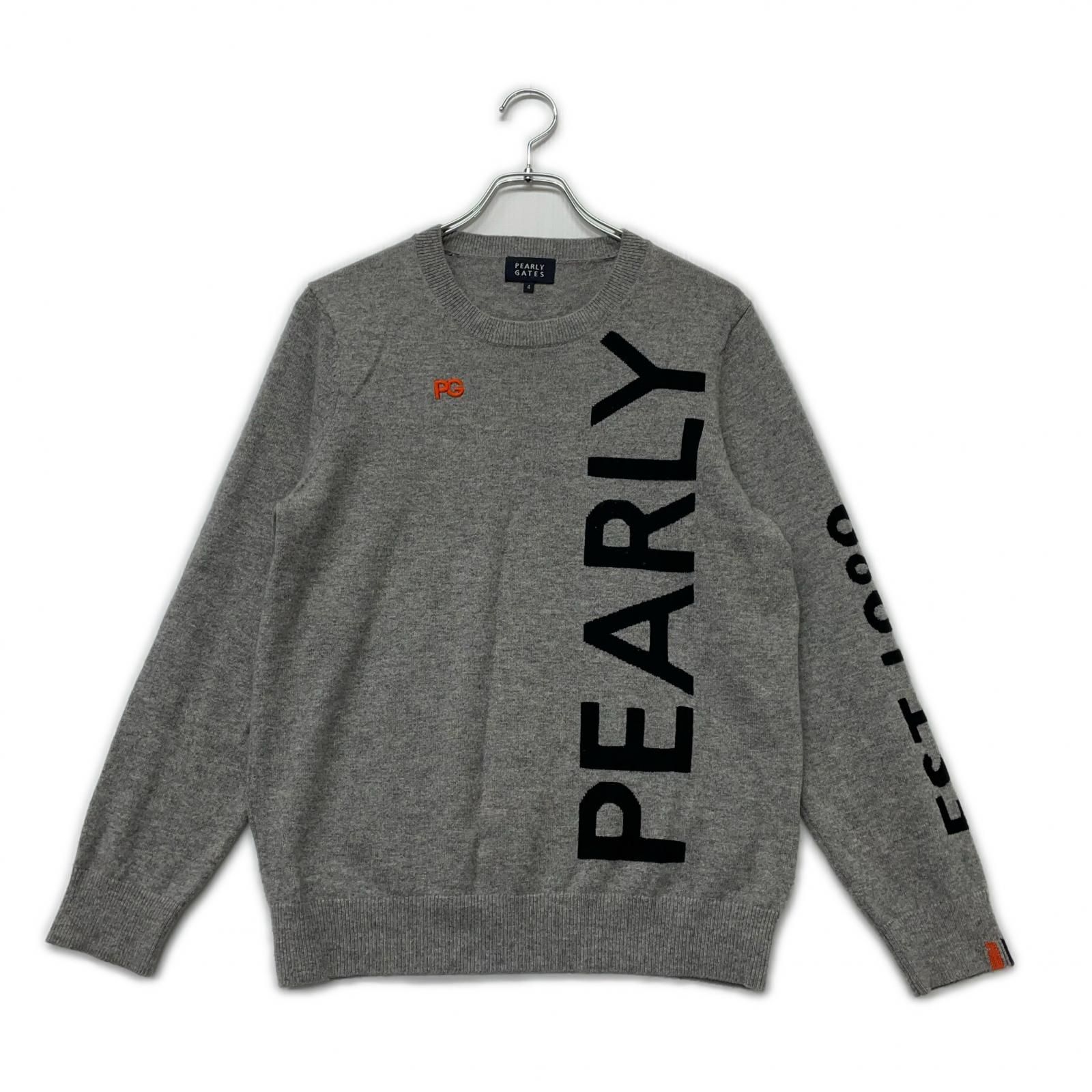 メンズ パーリーゲイツ PEARLY GATES セーター 4 M グレー 長袖 クルーネック カシミヤ