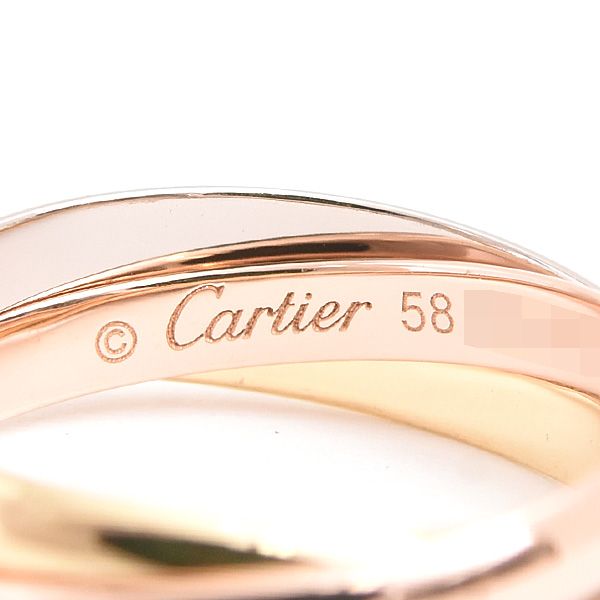 カルティエ 指輪 レディース メンズ トリニティ リング 3連 58号 実寸17.5号 2.6mm ゴールド Cartier 750YG×WG×PG WWW_SHINETEETH_COM