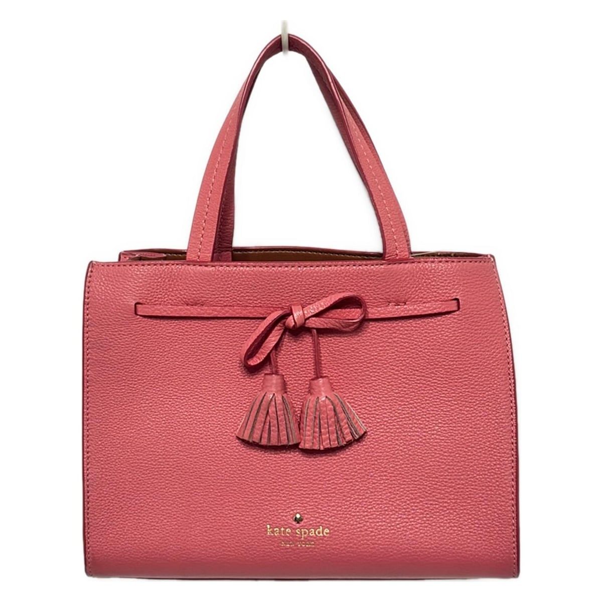 kate spade Kate Spade タッセル付き ライトピンク レザー 2way バッグ 
