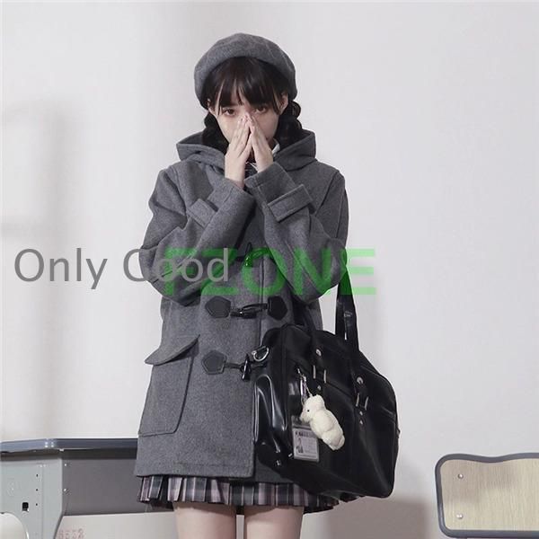 カンコー 学生服 ダッフルコート レディース 女子 高校 中学 スウィートティーン スクールコート ロング フード 冬 中綿入り 秋冬 通学 可