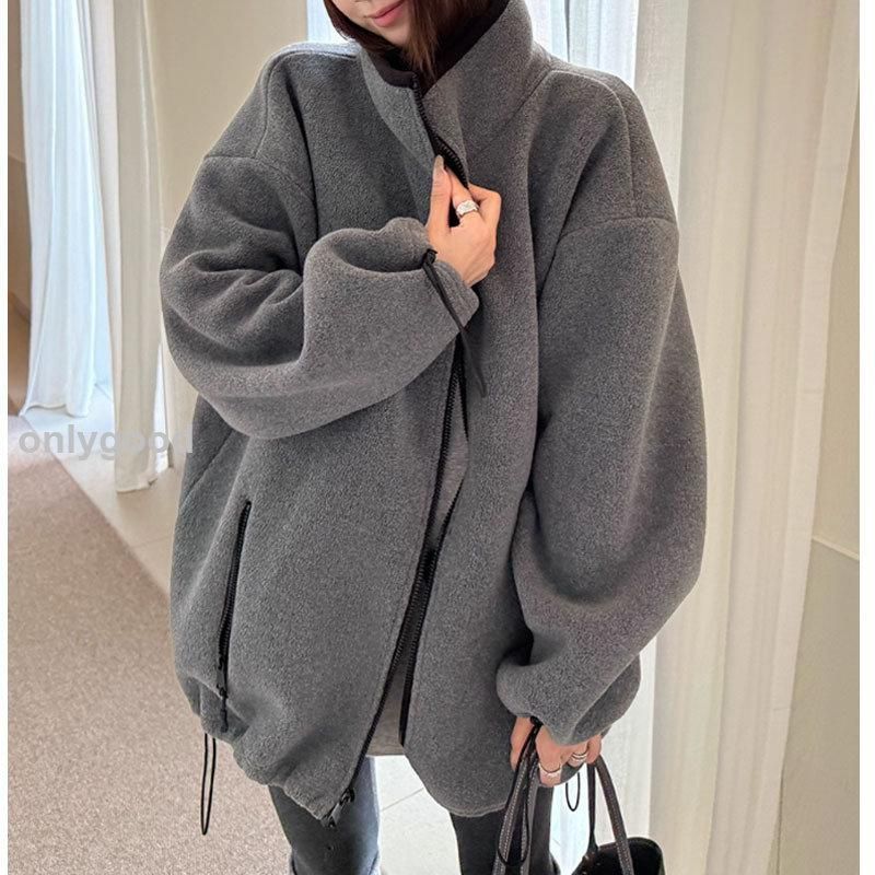 ボアブルゾン レディース