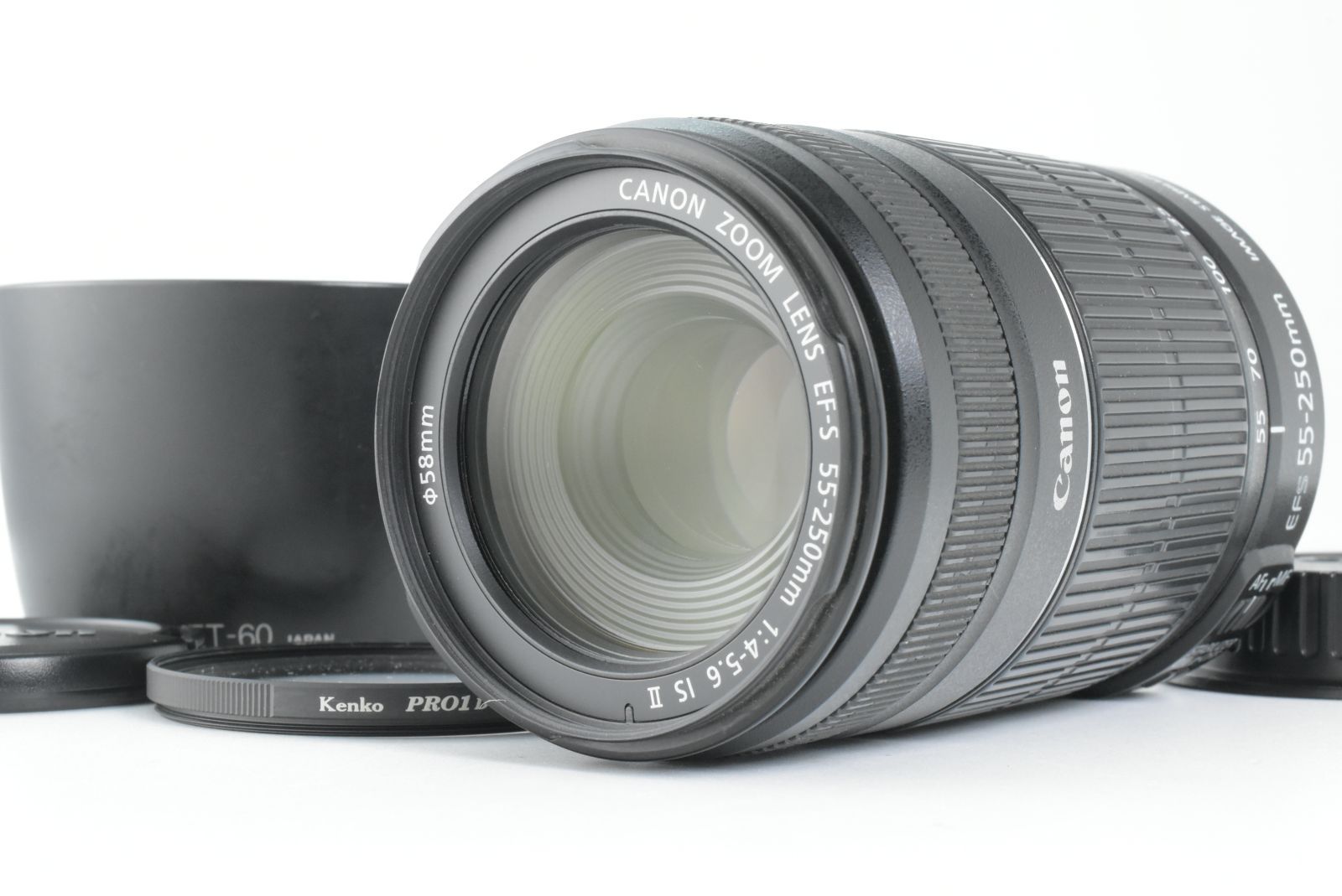 美品】CANON EF-S 55-250mm F4-5.6 セール IS II Zoom Lens キャノン ズーム Canon EF-S 55-250mm IS ズームレンズ　キャノン