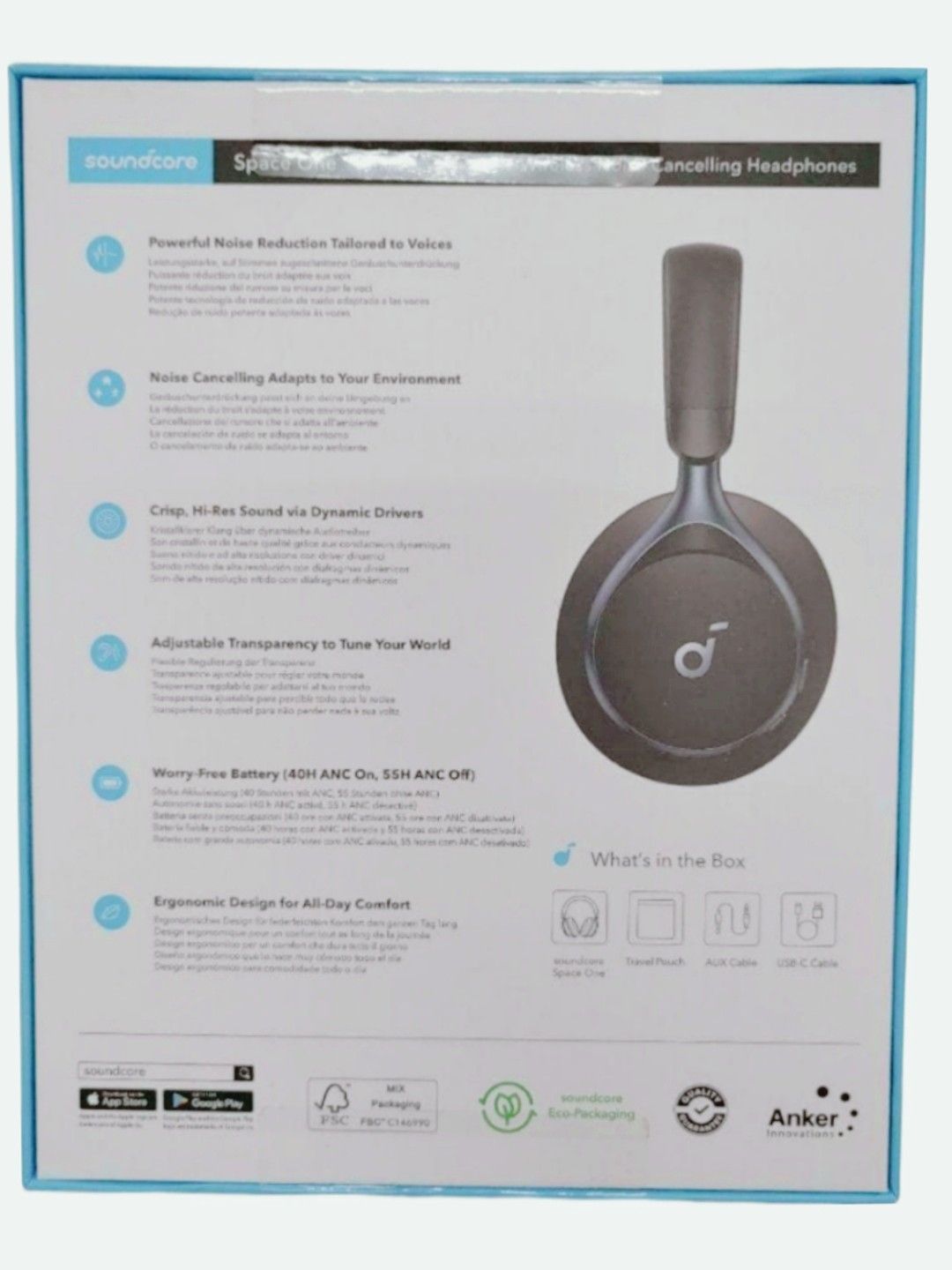 定価10990円 ヘッドホン Soundcore Space One ノイズキャンセリング