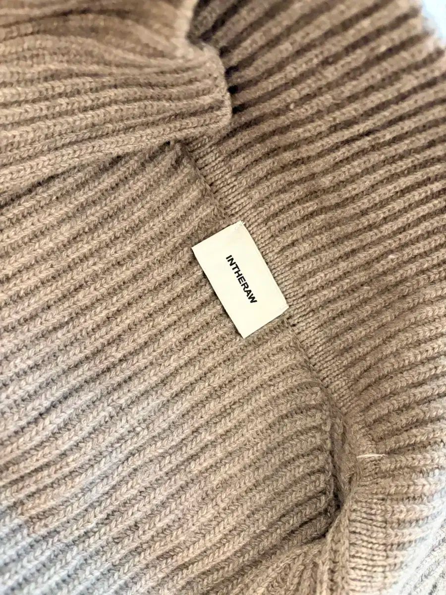 インザロウ ジップアップ ニット カーキ メランジ 3