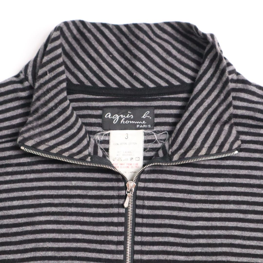 old agnes b homme ハーフジップ コットンニット セーター