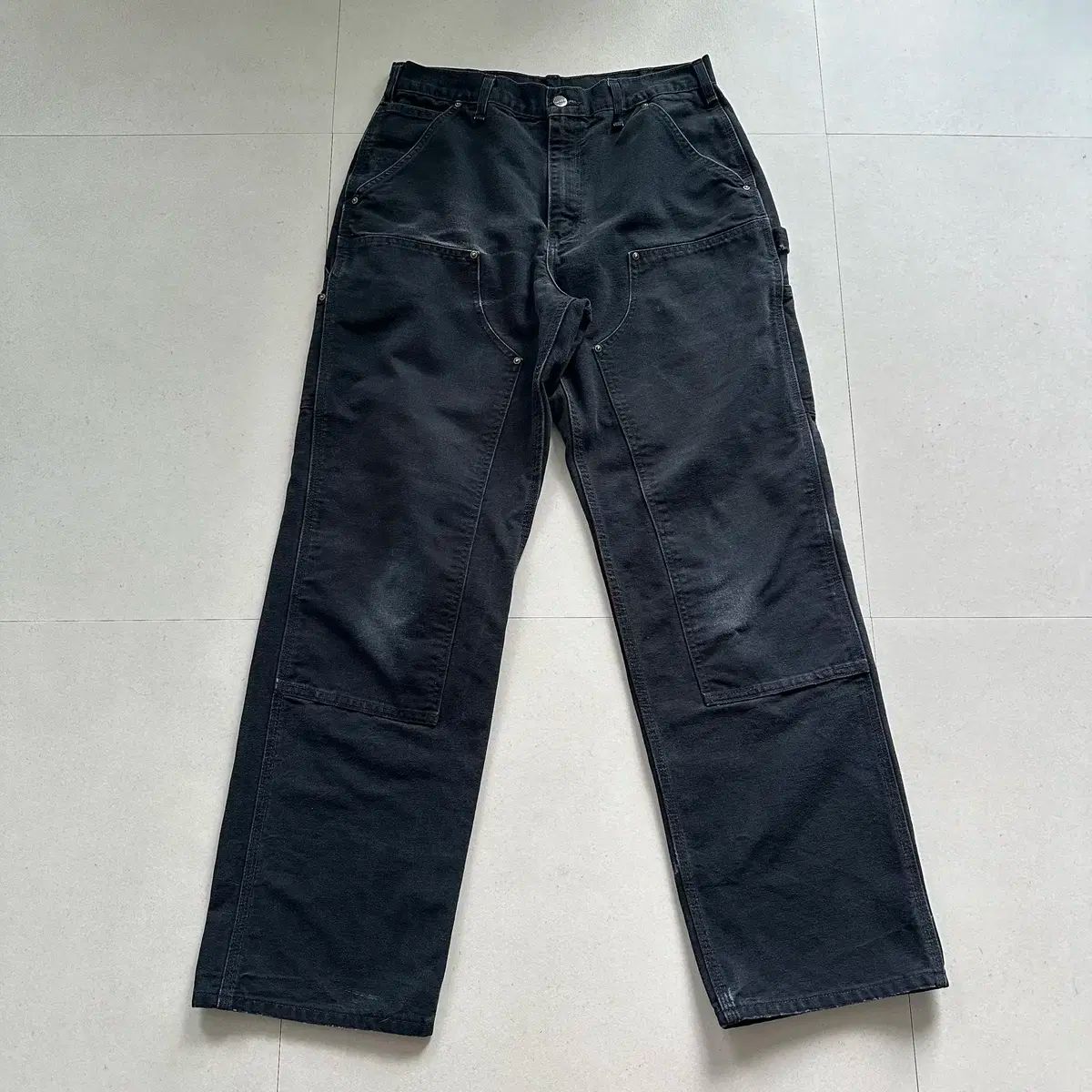 Carhartt カーハート ブラック ダブルニー B136 BLK ワークパンツ 32x32