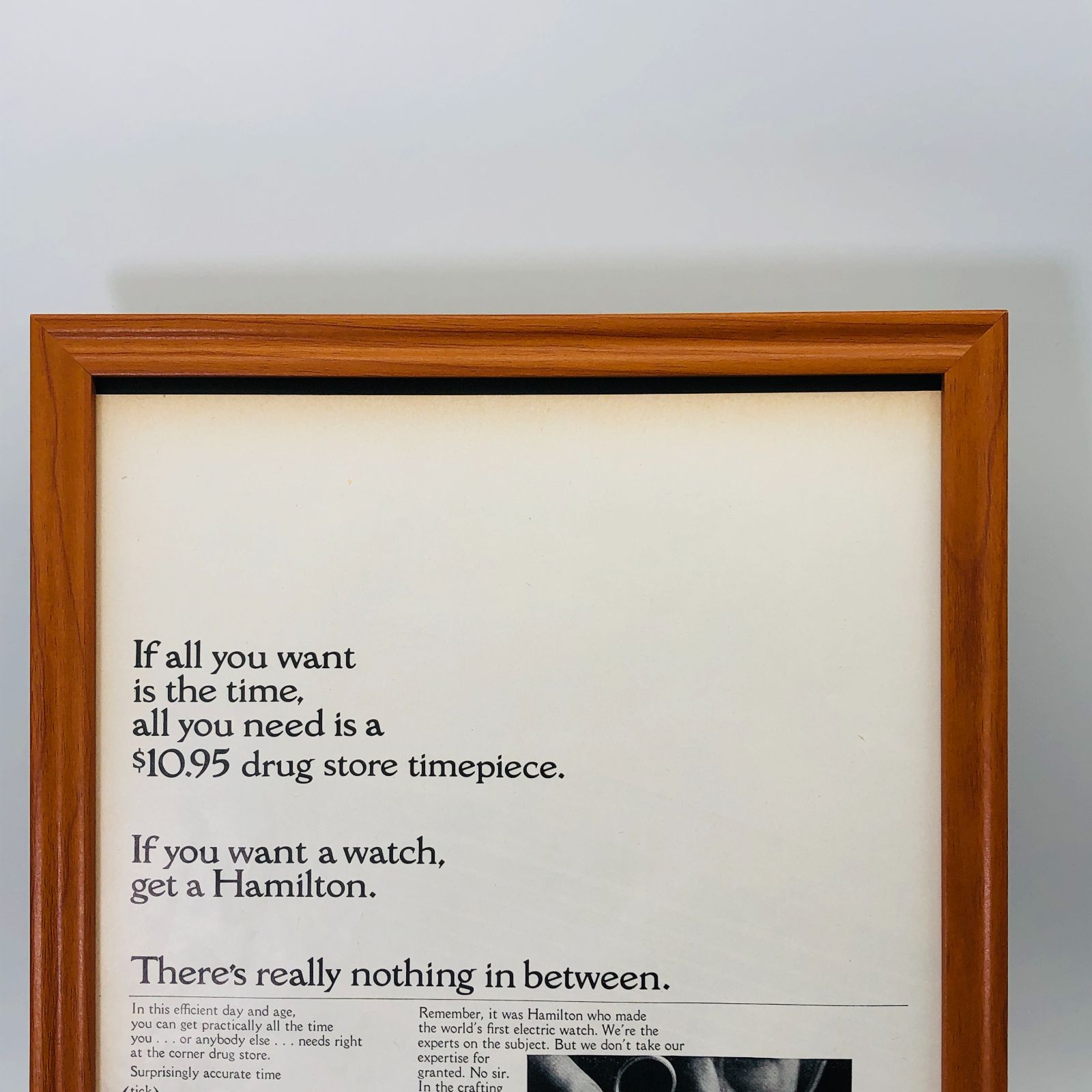 ビンテージ 広告 ポスター 『 ハミルトン腕時計(HAMILTON