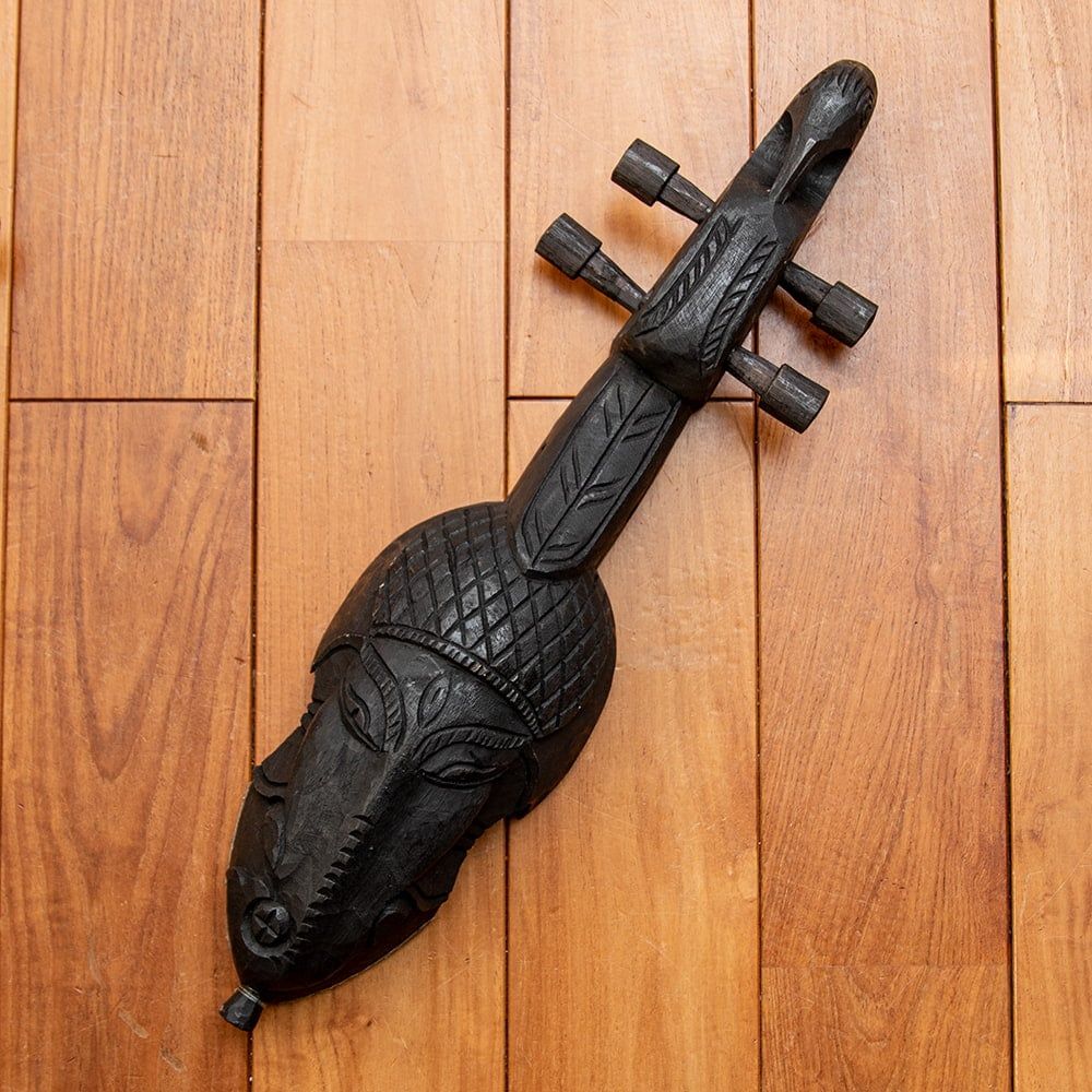 ネパールのサーランギ ブラック サーランギ Sarangi サーランギー 擦弦楽器 ヒンドゥスターニー Hindus