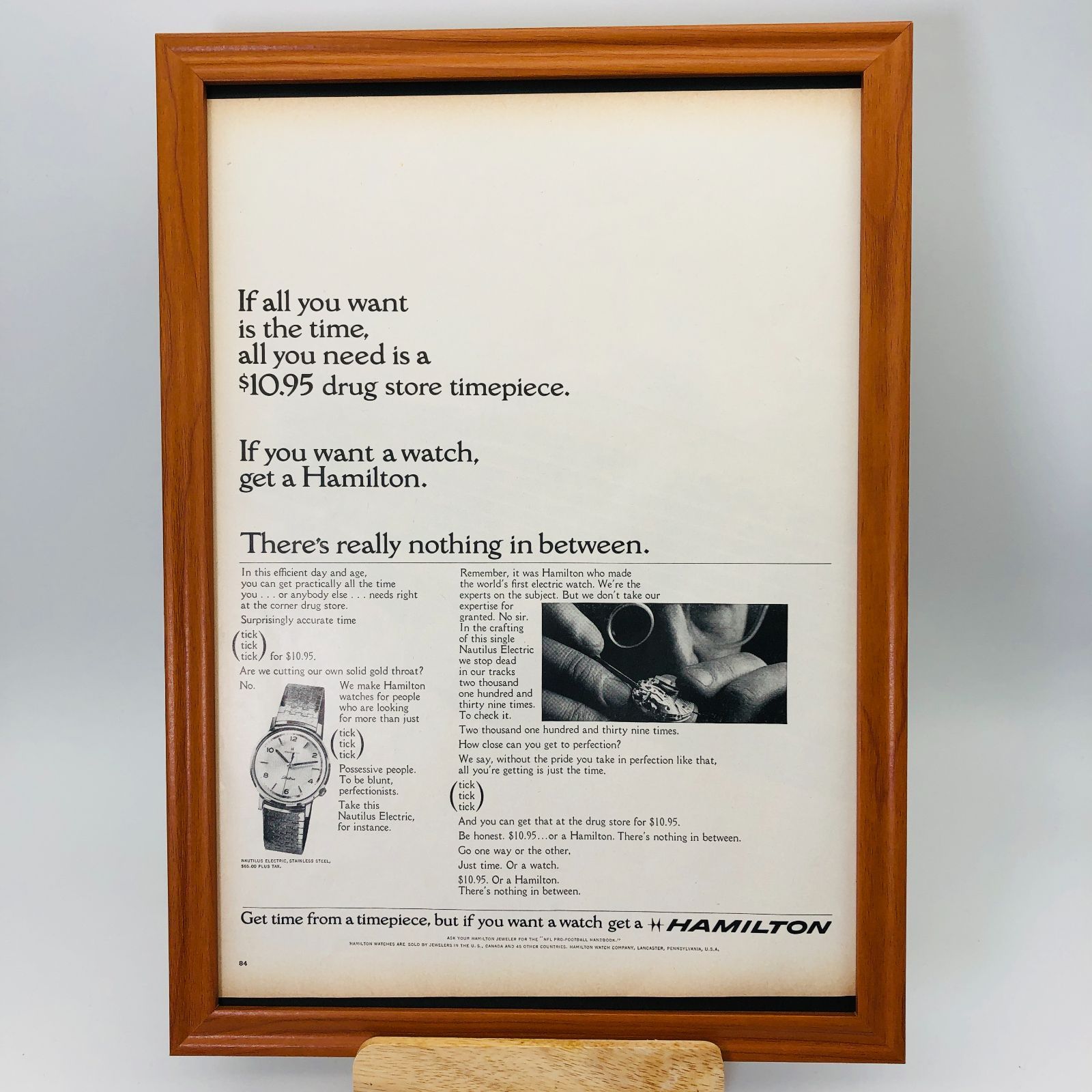 希少品！ HAMILTON ハミルトン ビンテージ アンティーク ポスター 広告 ビンテージ 広告 ポスター 『 ハミルトン腕時計(HAMILTON
