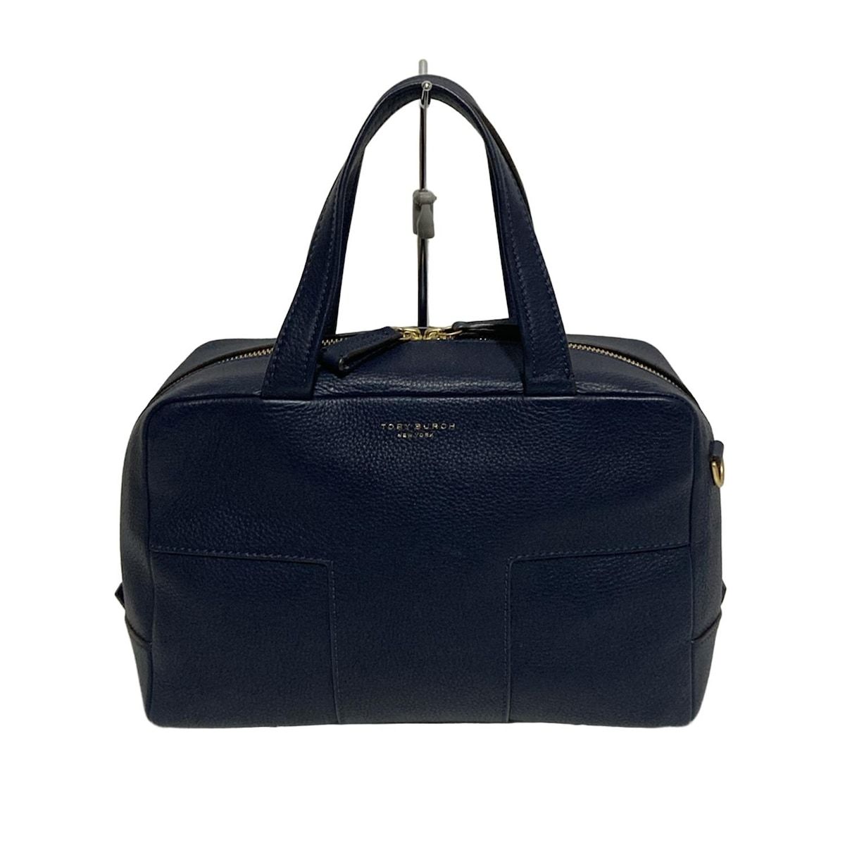 TORY BURCH トリーバーチ ハンドバッグ - ダークネイビー レザー