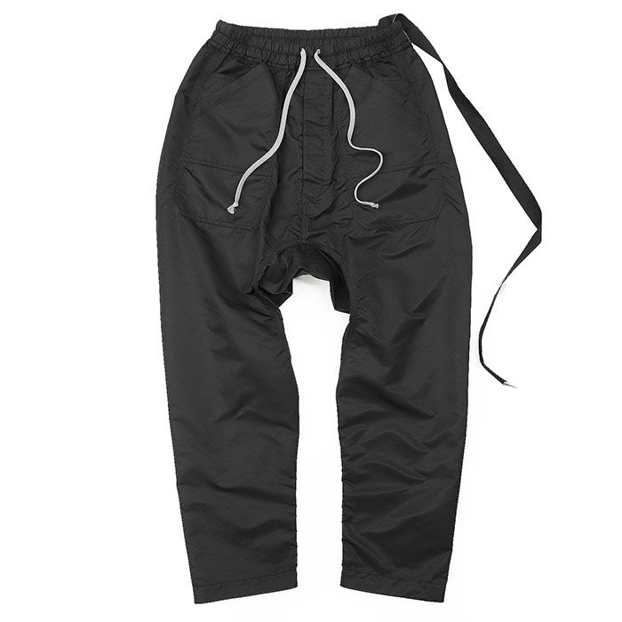 DRK SHDW ダークシャドウ イージーパンツ ロゴ ドローストリング サルエル ミリタリー ベイカー 6P 高密度ナイロン ボトムス メンズ サイズ S チャコールブラック 黒 イタリア製