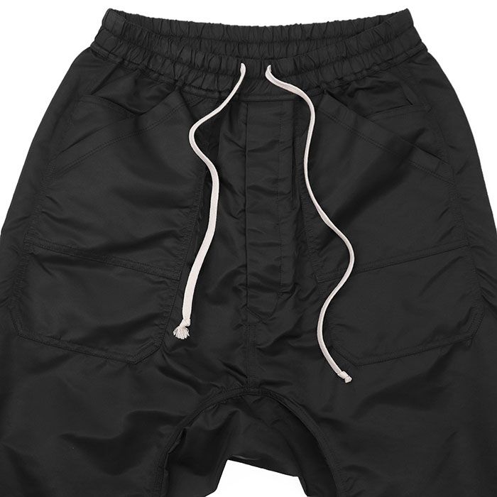 DRK SHDW ダークシャドウ イージーパンツ ロゴ ドローストリング サルエル ミリタリー ベイカー 6P 高密度ナイロン ボトムス メンズ サイズ S チャコールブラック 黒 イタリア製