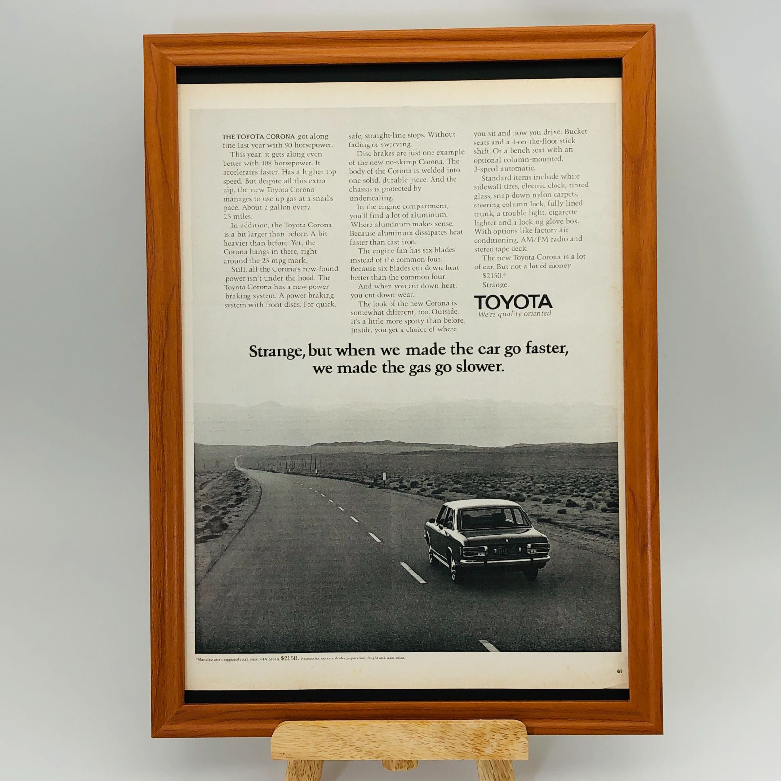 ビンテージ 広告 ポスター 『 TOYOTA(トヨタ)自動車 』 フレーム付