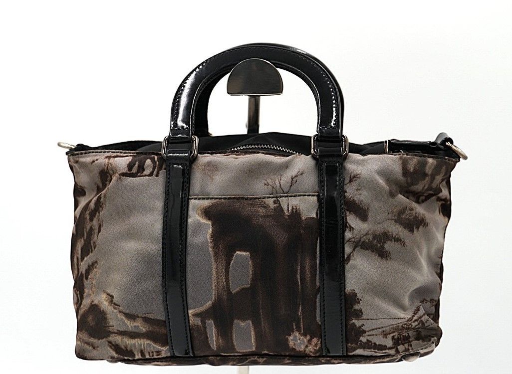 PRADA ２way ハンドバッグ ナイロン 風景画