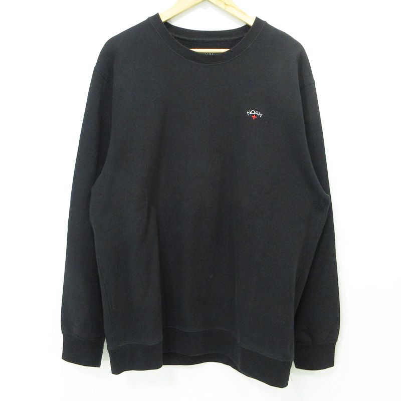 三重本店 NOAH ノア ロゴ刺繍長袖スウェットシャツ 裏起毛 22-070-122-0065-3-0 ブラック サイズ XL 103